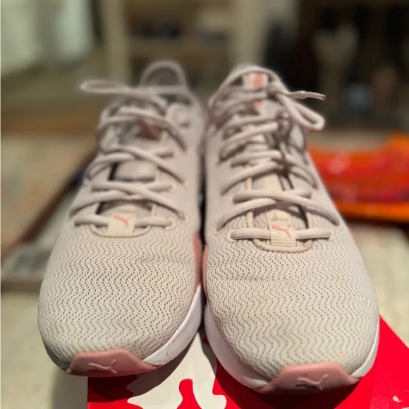 Puma Pink and White Sneakers - Picture 1 of 9